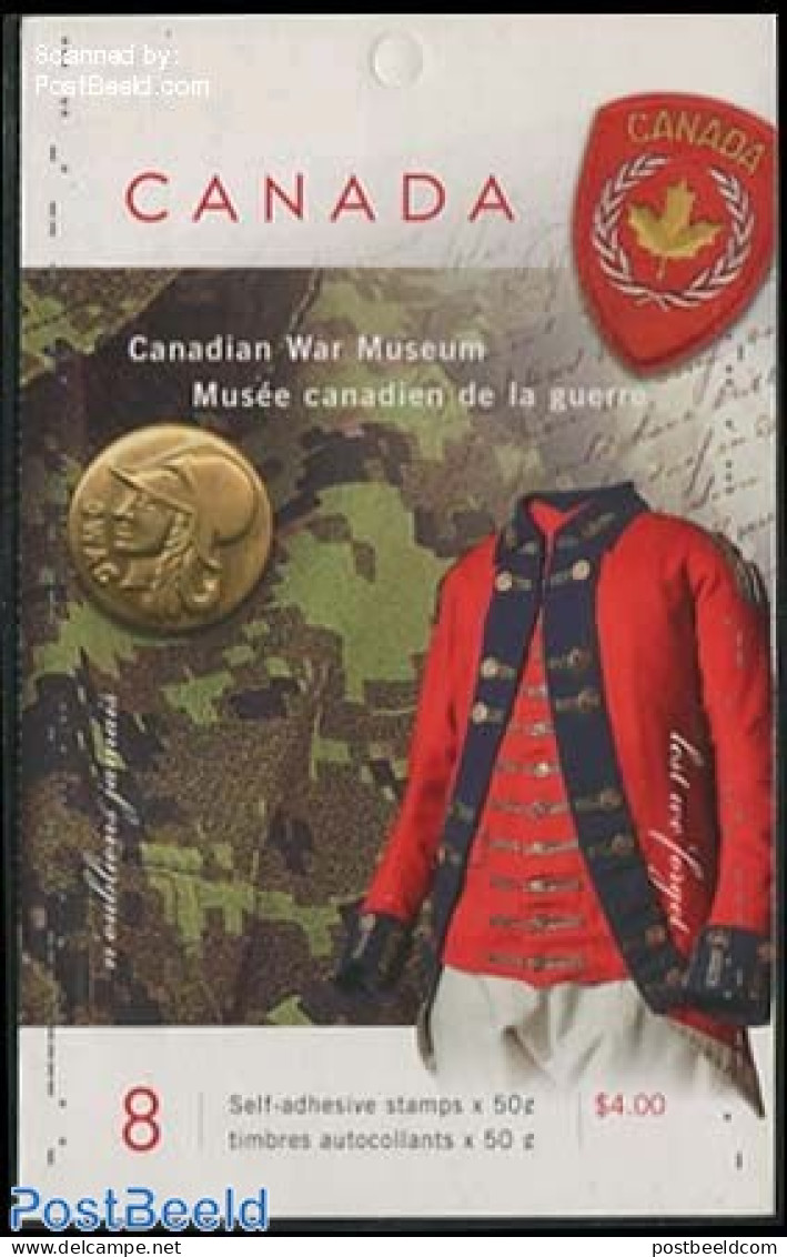 Canada 2005 War Museum Booklet S-a, Mint NH, History - Decorations - World War II - Stamp Booklets - Art - Museums - Nuevos