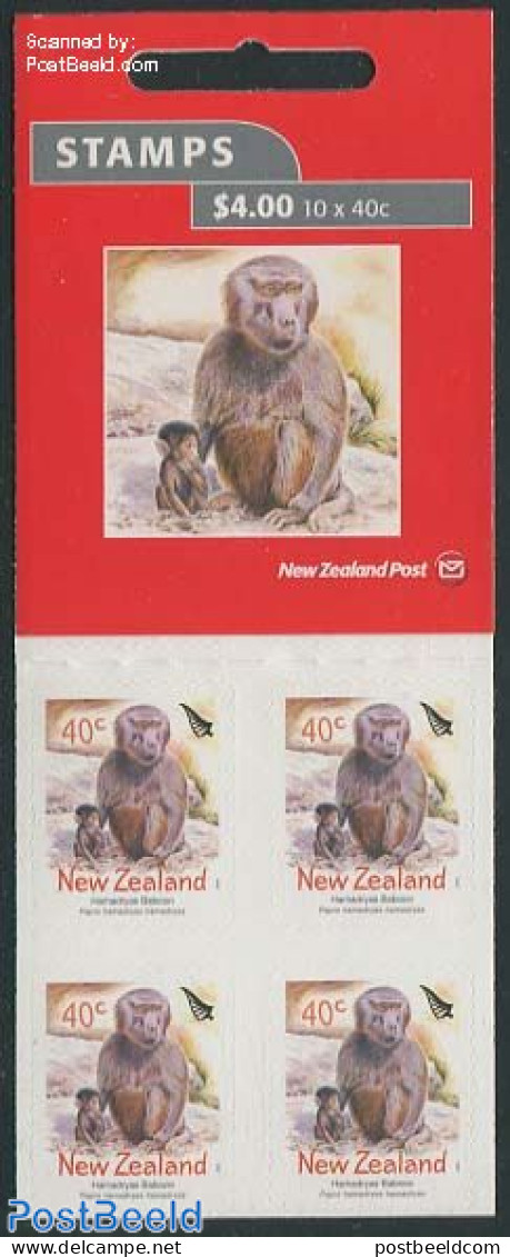 New Zealand 2004 Zoo Animals Booklet, Mint NH, Nature - Animals (others & Mixed) - Monkeys - Stamp Booklets - Unused Stamps