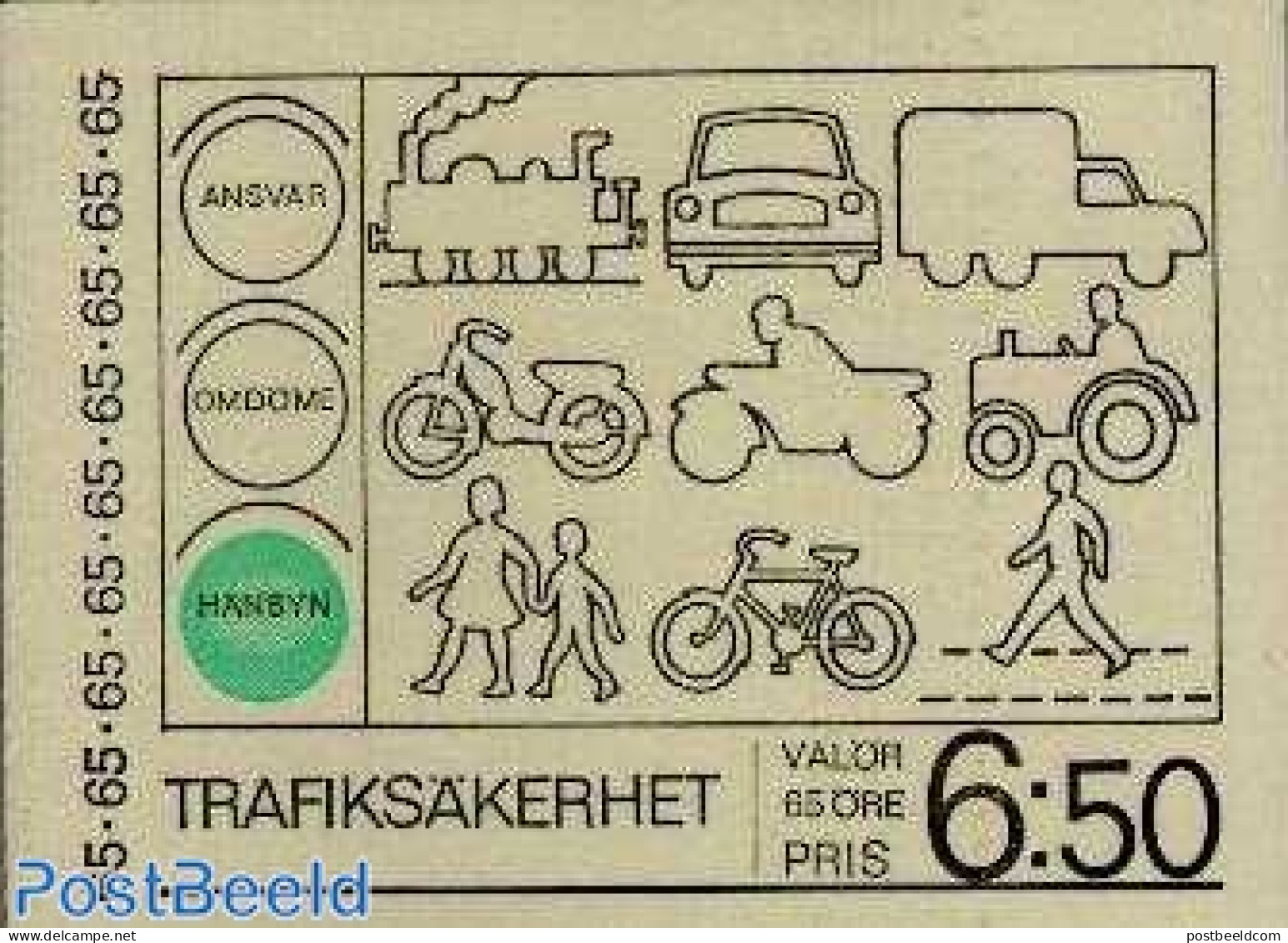 Sweden 1971 Traffic Safety Booklet, Mint NH, Transport - Stamp Booklets - Traffic Safety - Nuovi