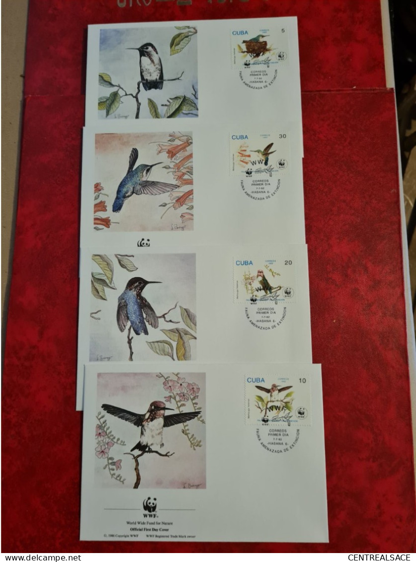 LETTRE FDC WORLD WIDE FUND 1992 CUBA OISEAUX - Other & Unclassified