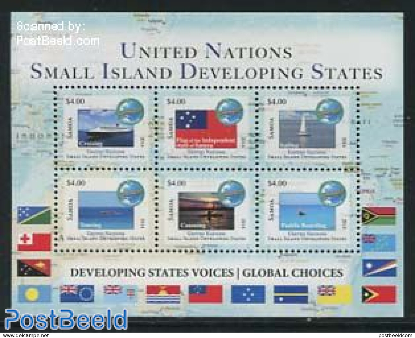 Samoa 2014 SIDS 6v M/s, Mint NH, History - Transport - Flags - Ships And Boats - Ships