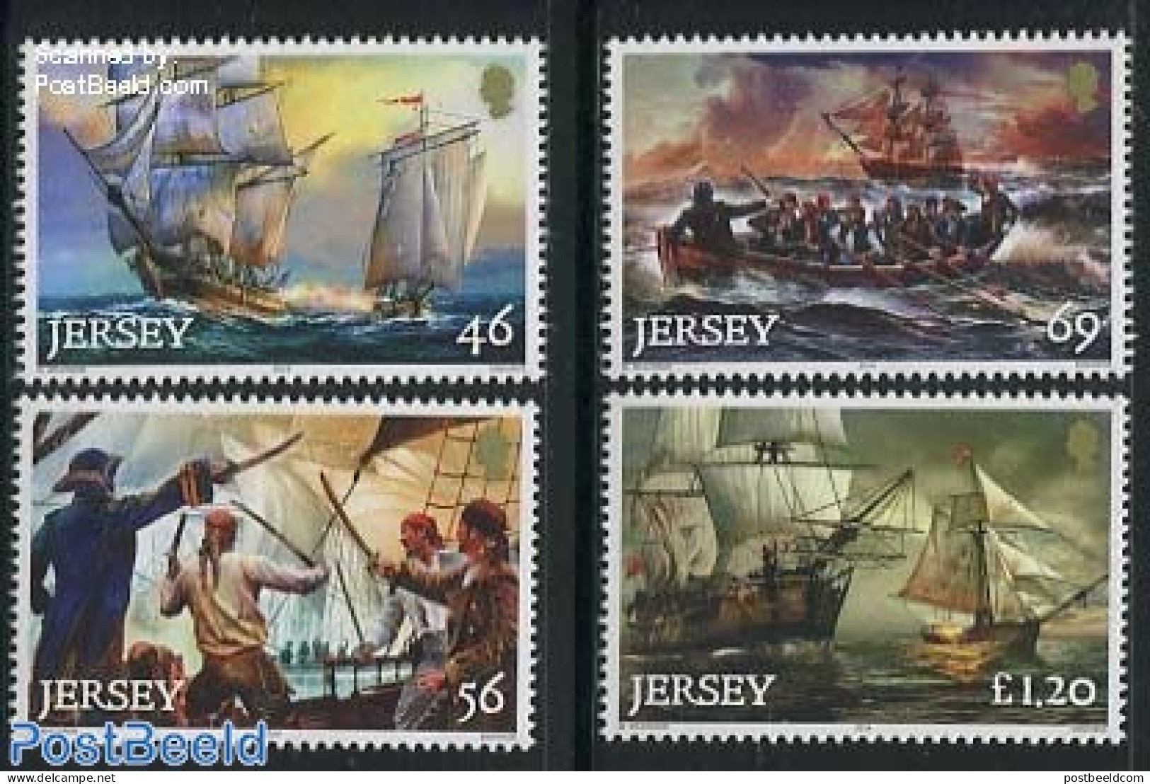 Jersey 2014 Pirates 4v, Mint NH, Transport - Ships And Boats - Ships
