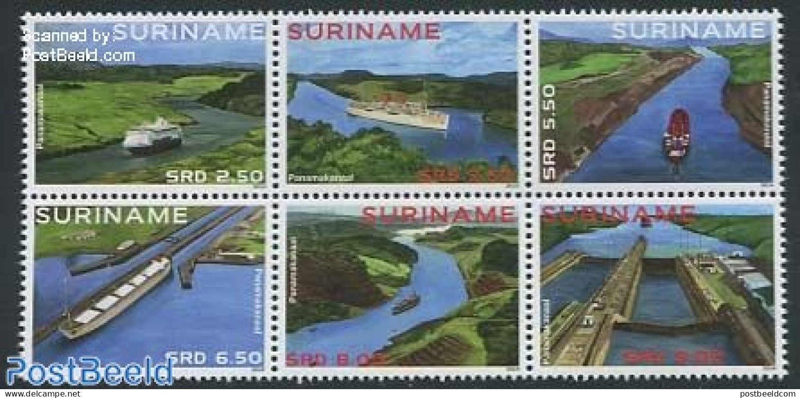 Suriname, Republic 2014 100 Years Panama Canal 6v [++], Mint NH, Transport - Ships And Boats - Ships