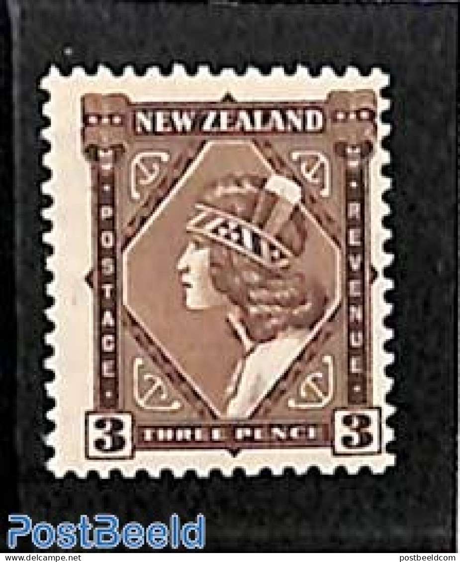 New Zealand 1936 3p, Stamp Out Of Set, Mint NH - Nuevos