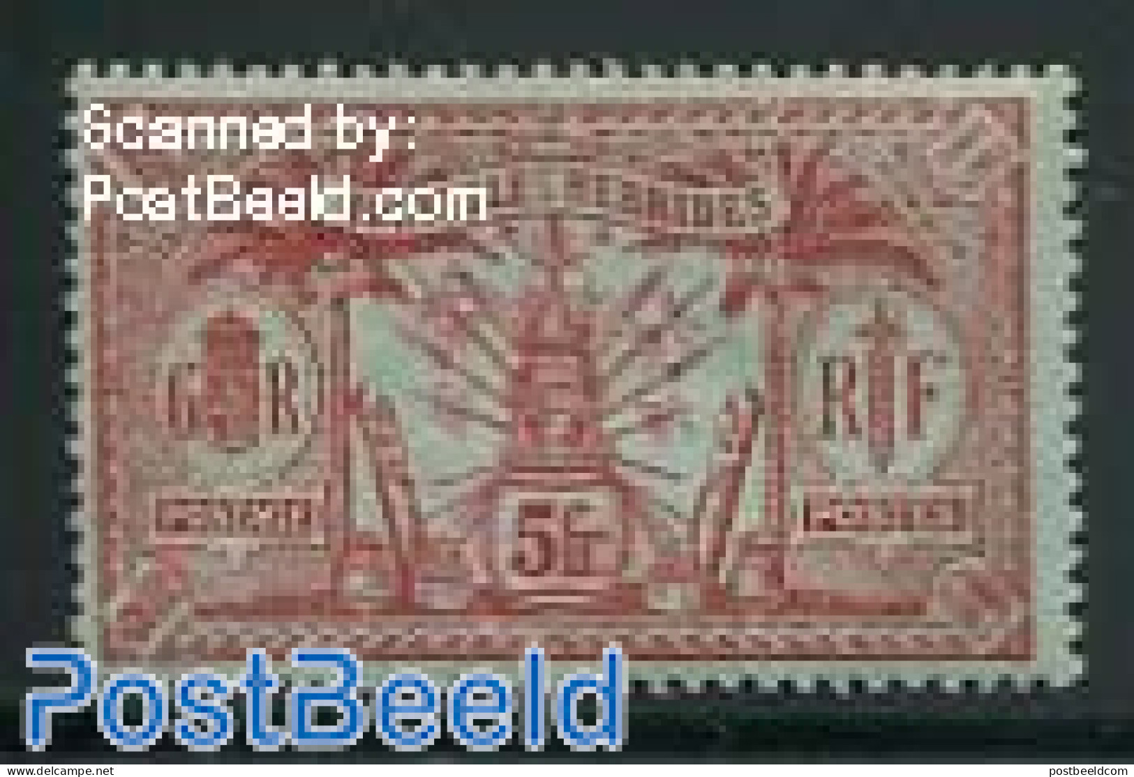 New Hebrides 1912 5Fr, Stamp Out Of Set, Unused (hinged) - Nuovi