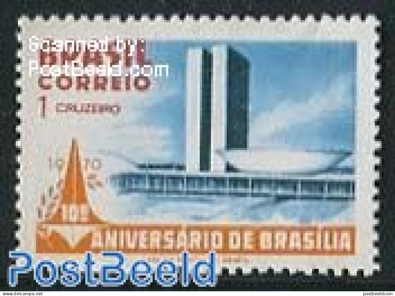 Brazil 1970 1Cr, Stamp Out Of Set, Mint NH - Unused Stamps