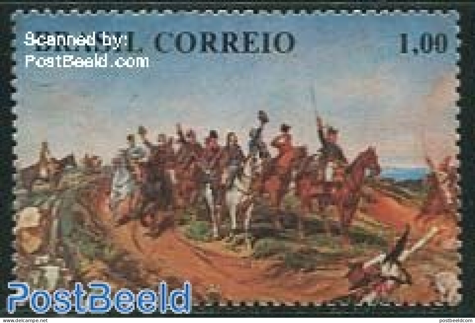 Brazil 1972 Exfilbra 1v (from S/s), Mint NH, History - Nature - Militarism - Horses - Philately - Nuovi