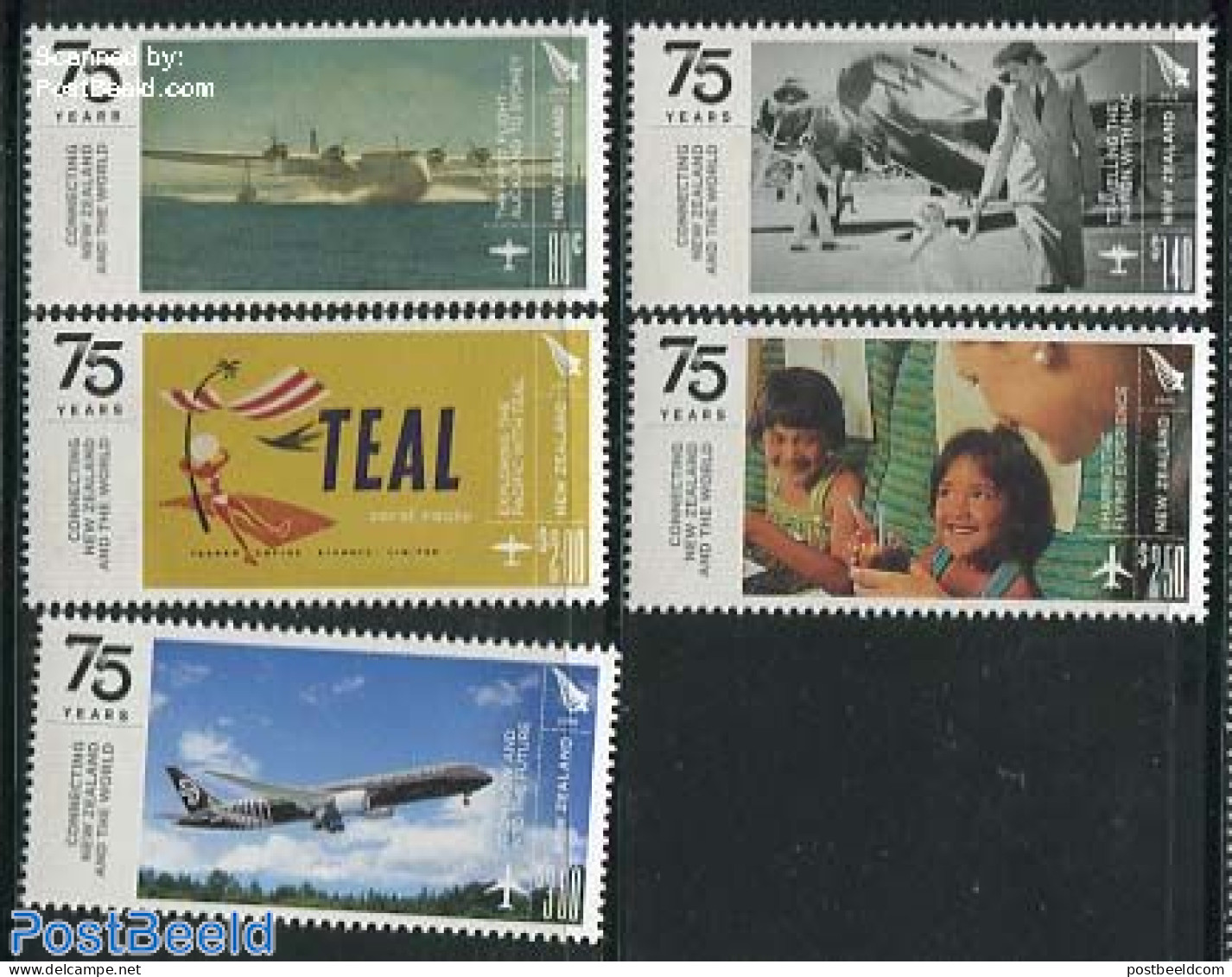 New Zealand 2015 Connecting New Zealand, Airplanes 5v, Mint NH, Transport - Aircraft & Aviation - Art - Poster Art - Unused Stamps