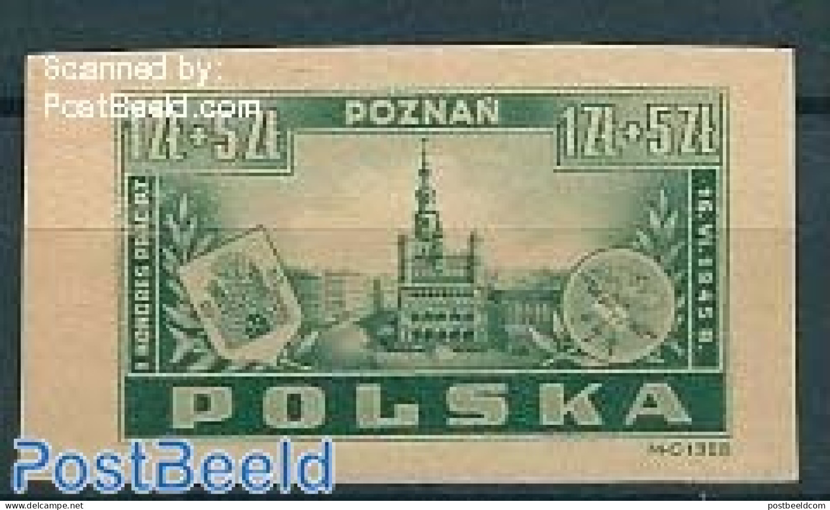 Poland 1945 Postal Congress 1v, Imperforated, Mint NH, History - Coat Of Arms - Post - Ongebruikt