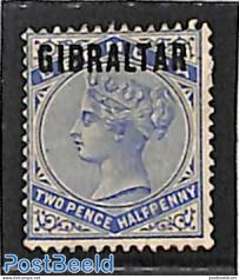 Gibraltar 1886 2.5p, Stamp Out Of Set, Without Gum, Unused (hinged) - Gibilterra