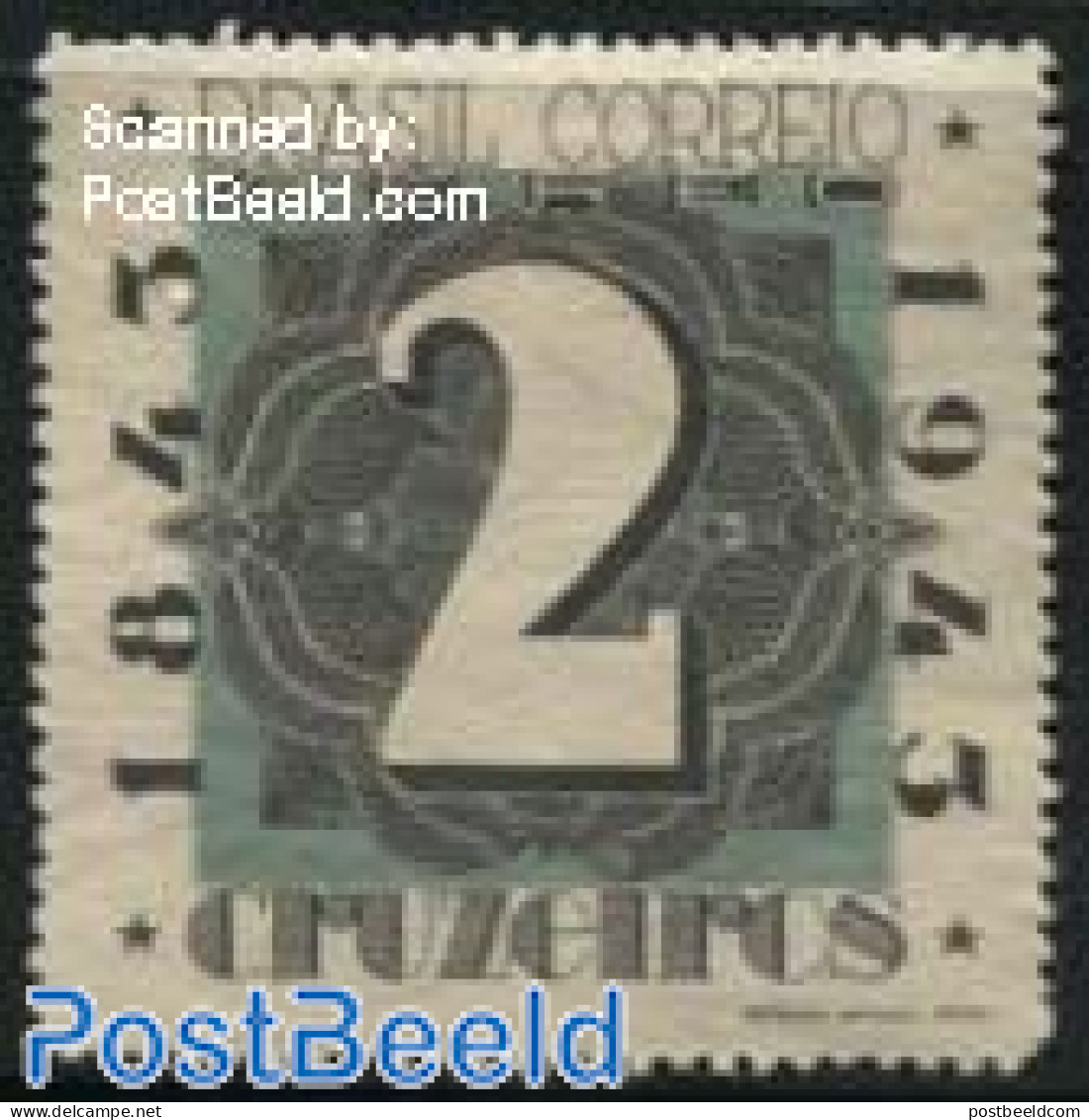 Brazil 1943 2Cr, Stamp Out Of Set, Mint NH - Nuovi
