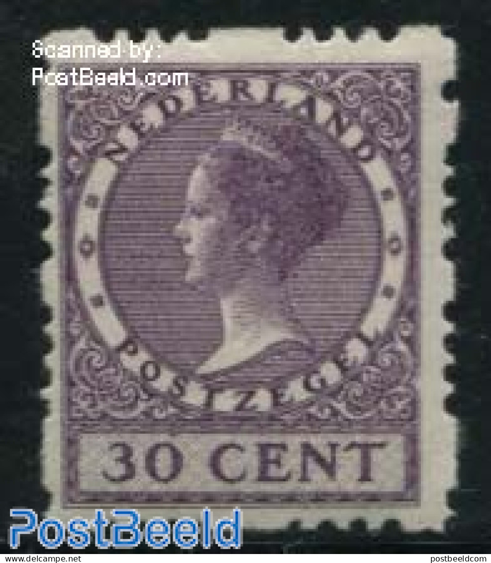 Netherlands 1928 30c, Sync. Perf. Different Perf. Right Above 1v, Unused (hinged) - Ongebruikt