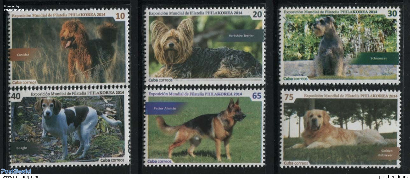 Cuba 2014 Dogs, Philakorea 6v, Mint NH, Nature - Dogs - Philately - Neufs