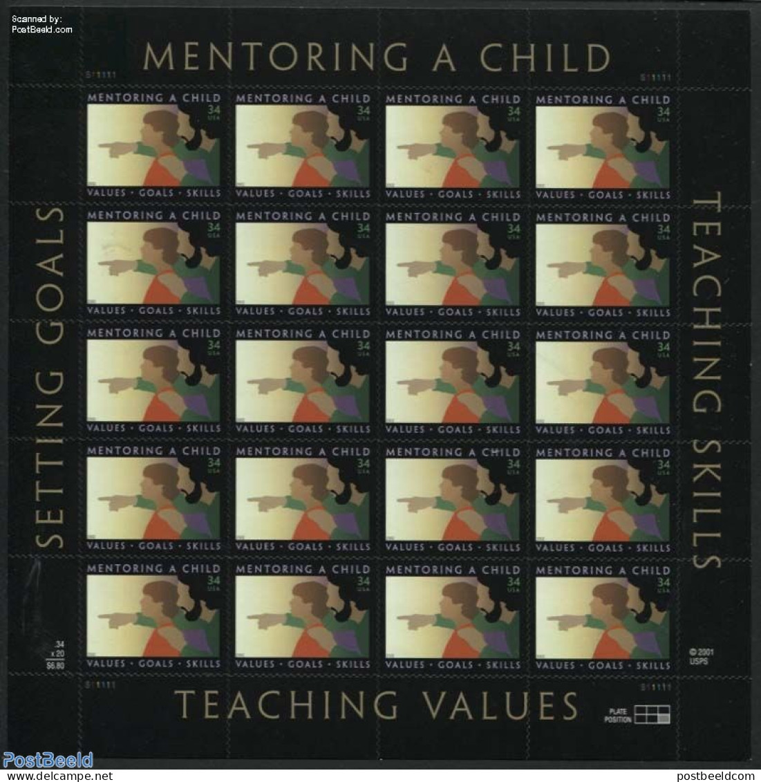 United States Of America 2002 Mentoring A Child M/s, Mint NH - Nuevos