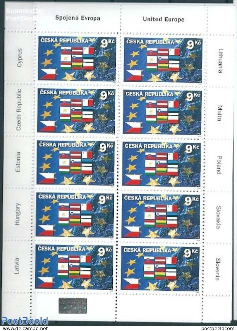 Czech Republic 2004 New EU Members M/s, Mint NH, History - Various - Europa Hang-on Issues - Maps - Sonstige & Ohne Zuordnung