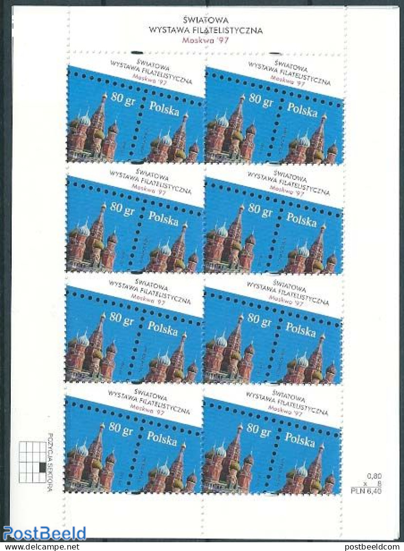 Poland 1997 Moskwa 97 Stamp Exposition M/s, Mint NH, Religion - Churches, Temples, Mosques, Synagogues - Philately - S.. - Unused Stamps