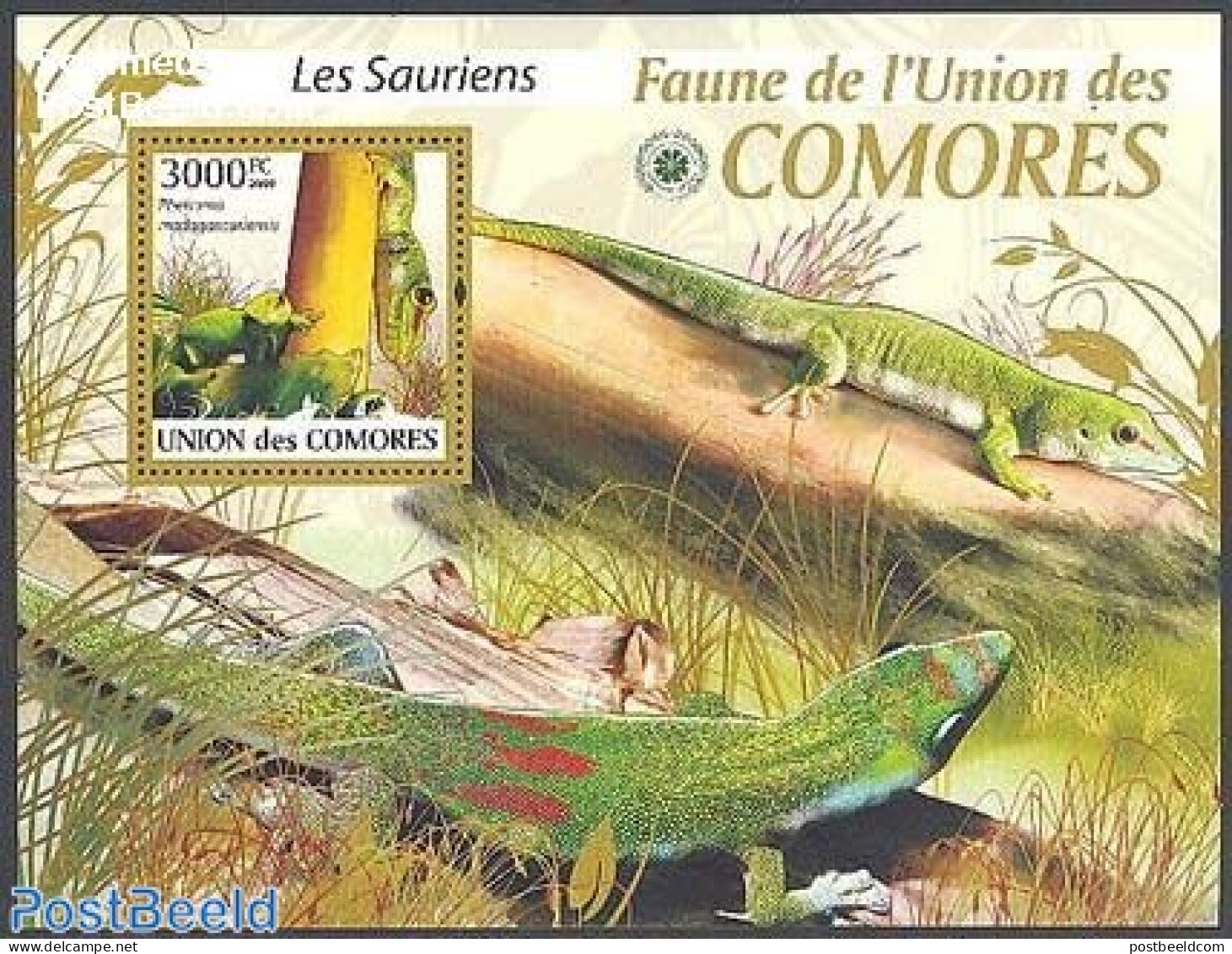 Comoros 2009 Lizards S/s, Mint NH, Nature - Reptiles - Comores (1975-...)