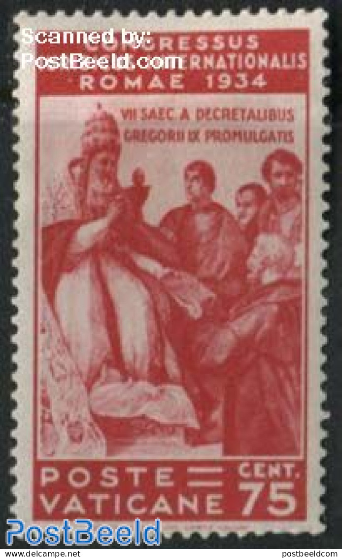 Vatican 1935 75c, Stamp Out Of Set, Unused (hinged), Religion - Various - Pope - Justice - Ongebruikt