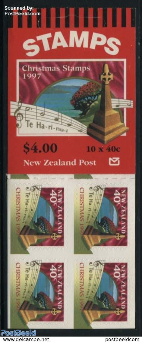 New Zealand 1997 Christmas Booklet, Mint NH, Performance Art - Religion - Music - Christmas - Stamp Booklets - Unused Stamps