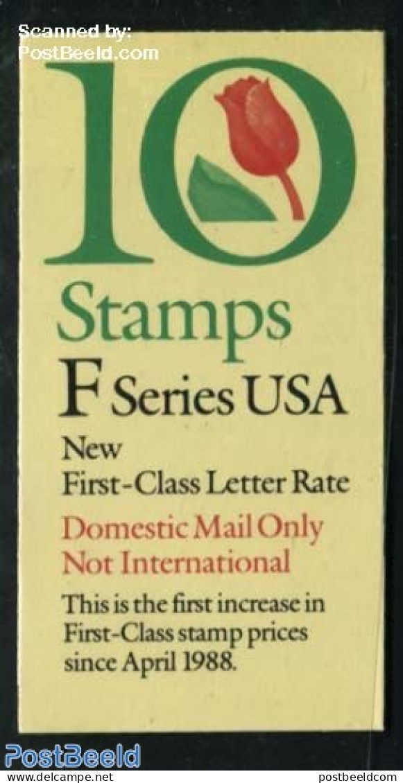 United States Of America 1991 Tulip Booklet With 10 Stamps, Mint NH, Nature - Flowers & Plants - Stamp Booklets - Ongebruikt