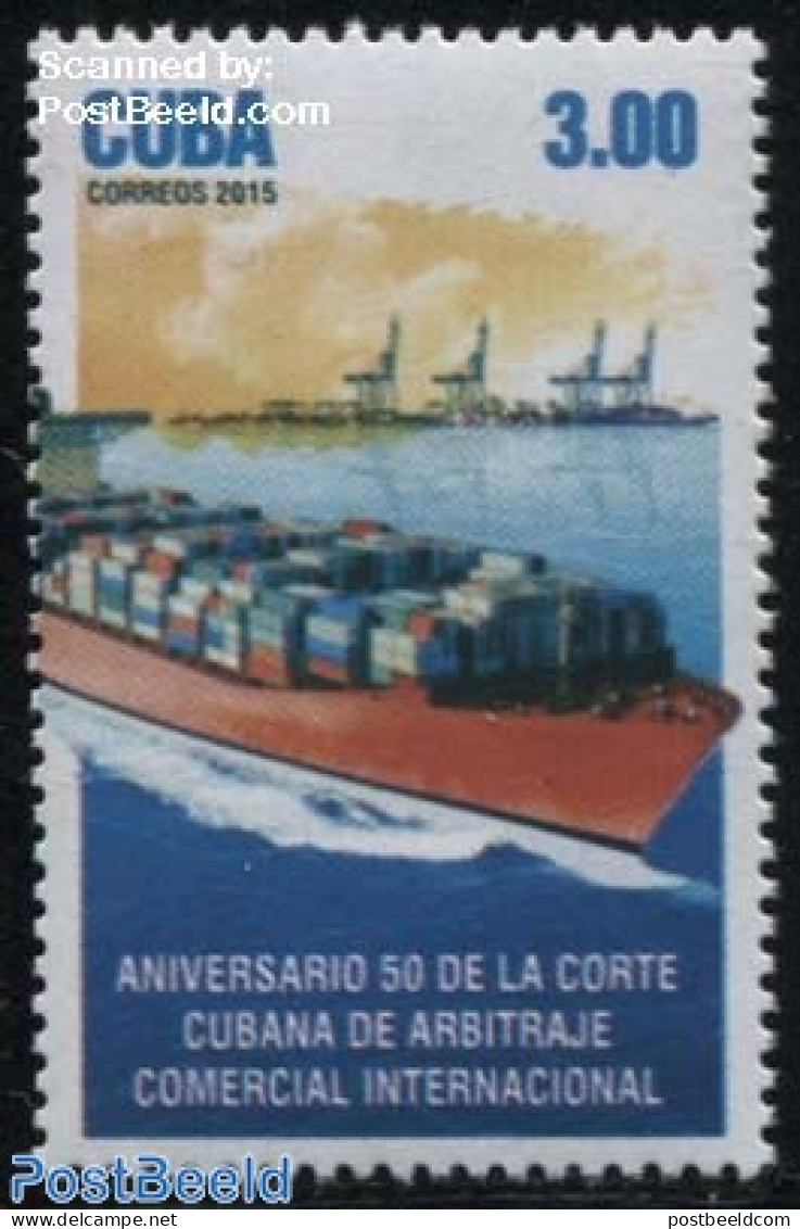 Cuba 2015 Court Of Arbitration 1v, Mint NH, Transport - Various - Ships And Boats - Justice - Ungebraucht