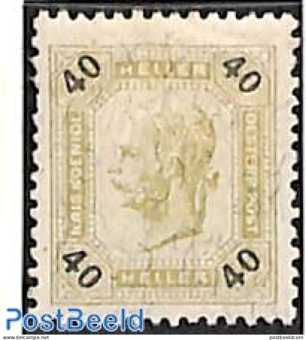 Austria 1899 40H, Perf. 13:12.5, Stamp Out Of Set, Unused (hinged) - Ungebraucht