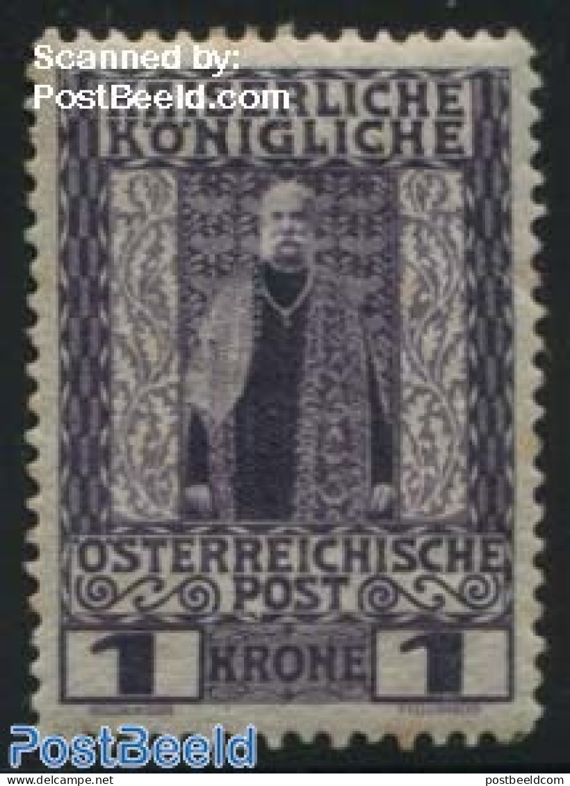 Austria 1908 1Kr, Stamp Out Of Set, Unused (hinged) - Ongebruikt