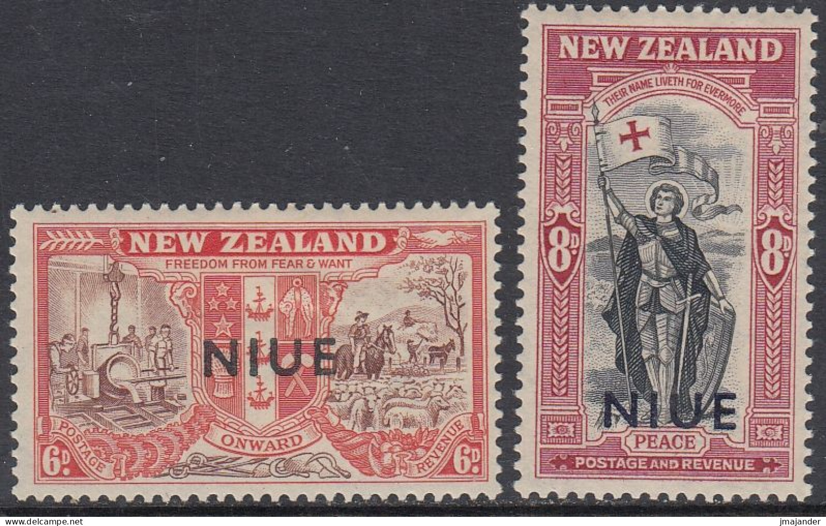 Niue 1946 - Victorious End Of Second World War - Mi 73-74 * MLH [1826] - Niue