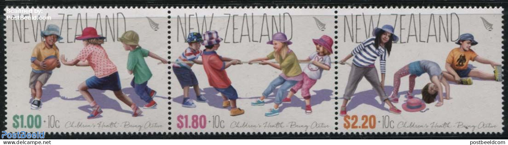 New Zealand 2016 Childrens Health 3v [::], Mint NH, Health - Sport - Health - Sport (other And Mixed) - Unused Stamps