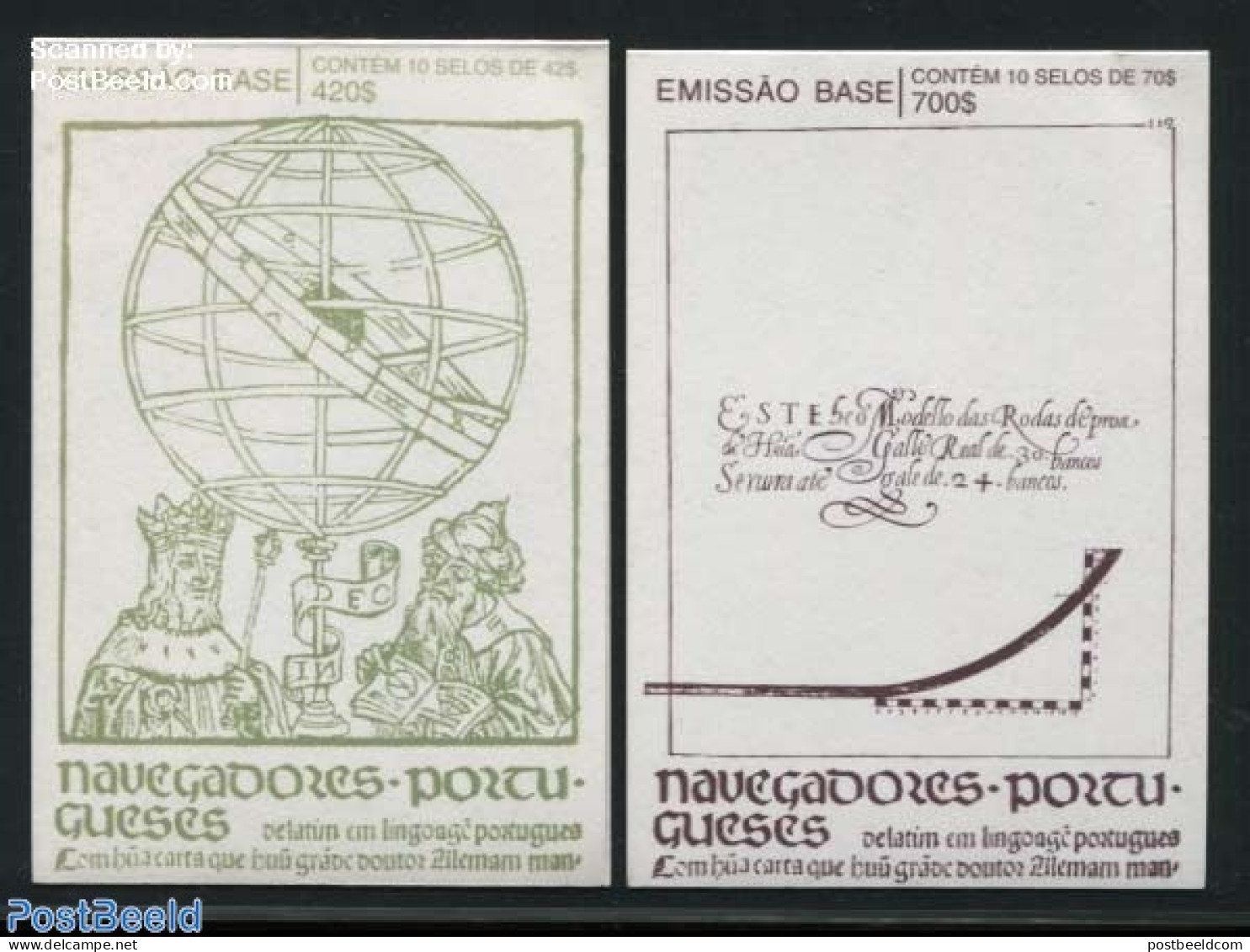 Portugal 1993 Navigators 2 Booklets, Mint NH, Transport - Stamp Booklets - Ships And Boats - Nuovi