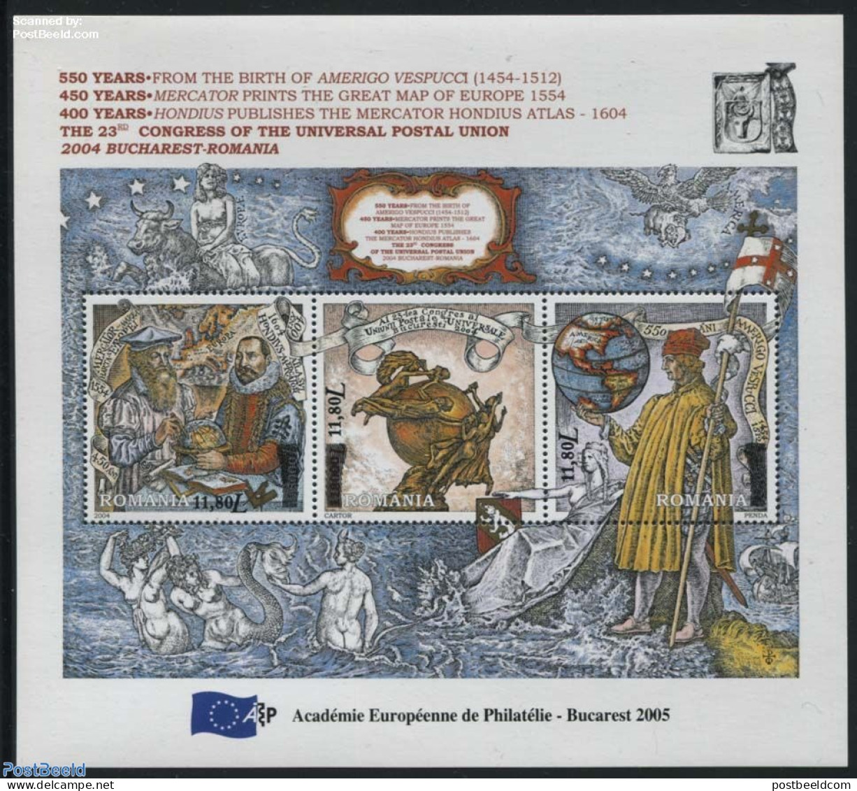 Romania 2005 European Philatelic Academy S/s, Mint NH, History - Europa Hang-on Issues - Ongebruikt