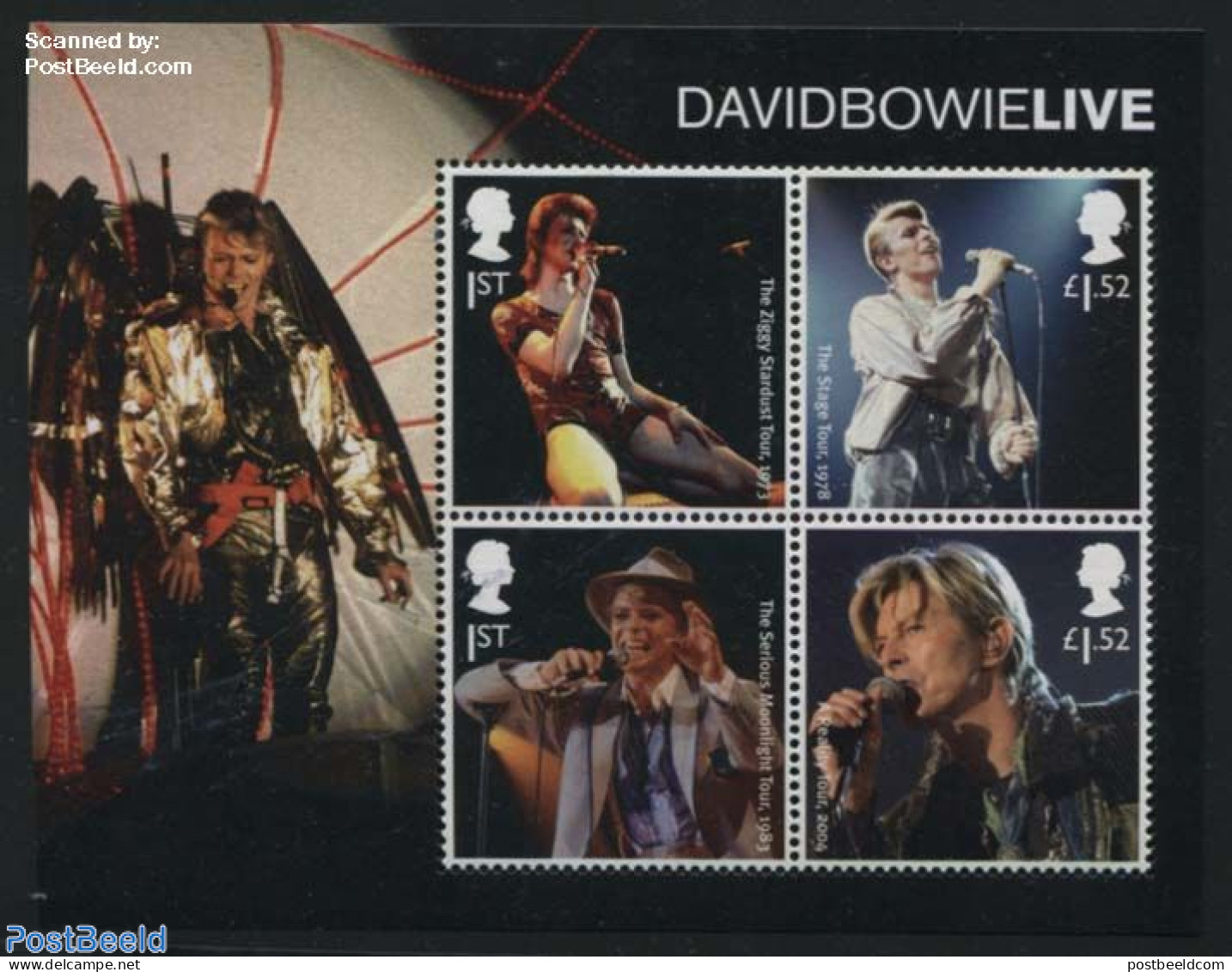Great Britain 2017 David Bowie S/s, Mint NH, Performance Art - Music - Popular Music - Unused Stamps