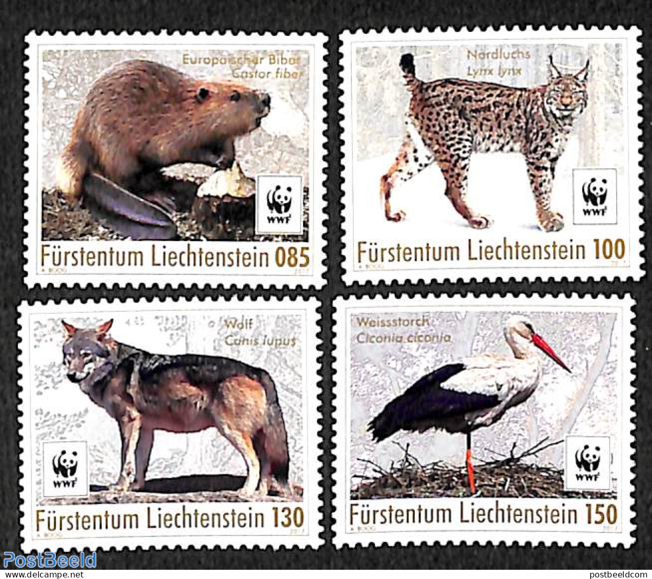 Liechtenstein 2017 WWF, Wildlife 4v S-a, Mint NH, Nature - Animals (others & Mixed) - Birds - Cat Family - World Wildl.. - Ungebraucht