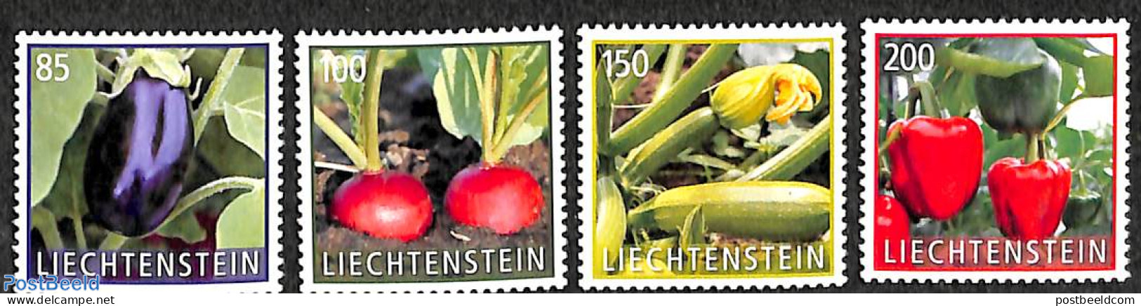 Liechtenstein 2018 Vegetables 4v S-a, Mint NH, Health - Food & Drink - Ungebraucht