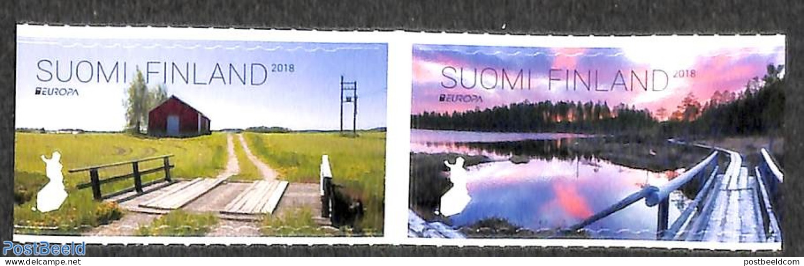 Finland 2018 Europa, Bridges 2v S-a, Mint NH, History - Europa (cept) - Art - Bridges And Tunnels - Ungebraucht