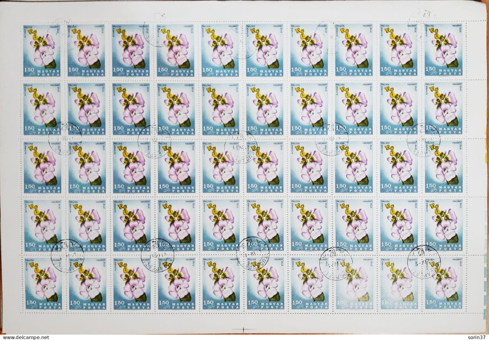 Hungria Pliego 50 Sellos Año 1967 Usado Flores - Used Stamps