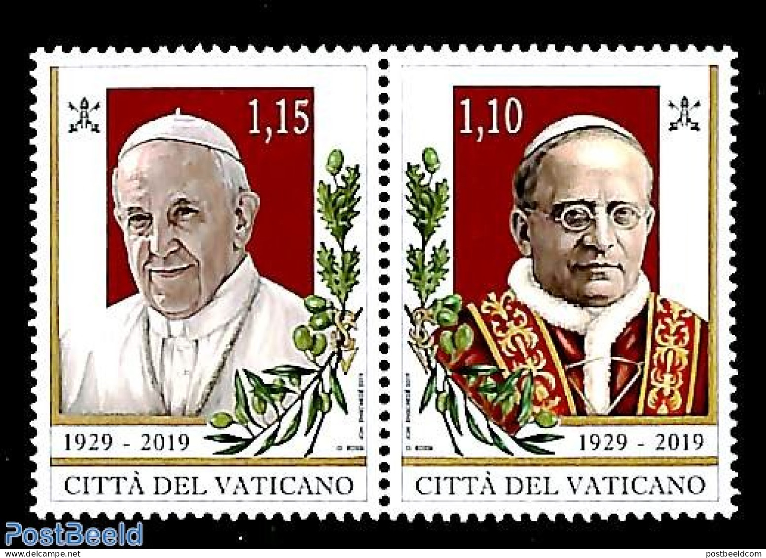 Vatican 2019 90 Years Vatican City 2v [:], Mint NH, Religion - Religion - Nuovi