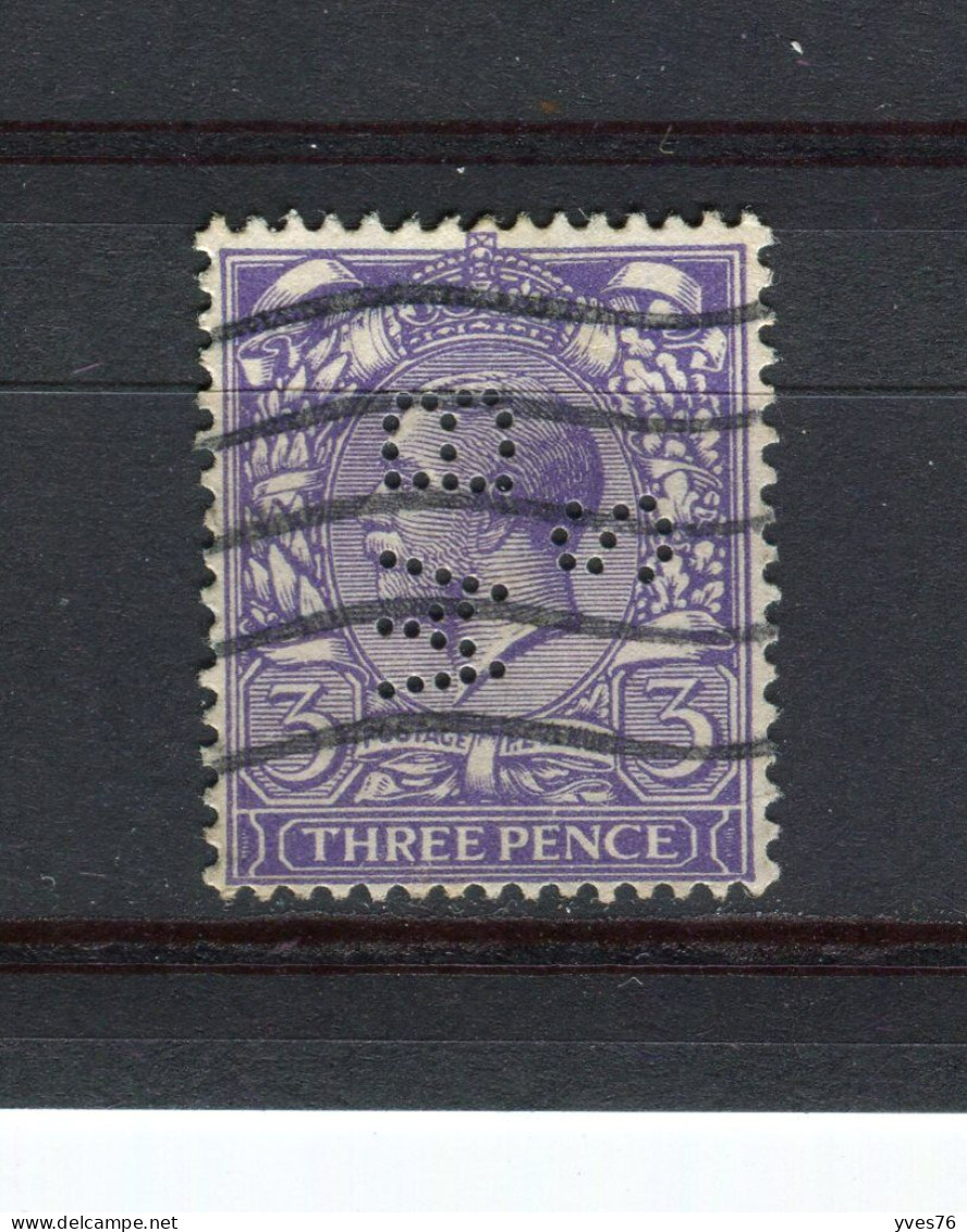 GRANDE-BRETAGNE - Y&T N° 144° - Perfin - Perforé - George V - Perfins