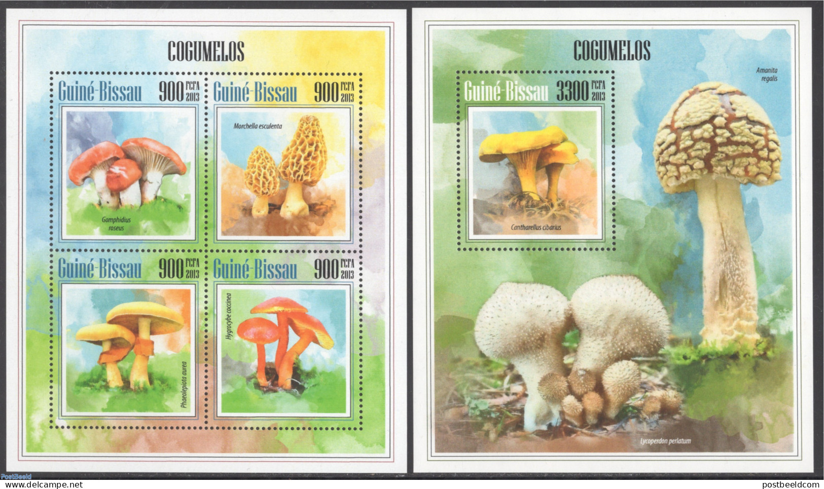 Guinea Bissau 2013 Mushrooms 2 S/s, Mint NH, Nature - Mushrooms - Champignons