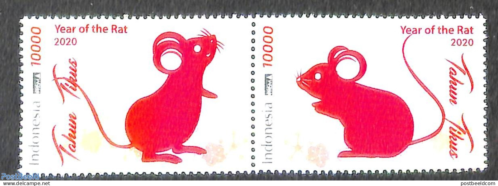 Indonesia 2020 Year Of The Rat 2v [:], Mint NH, Various - New Year - New Year