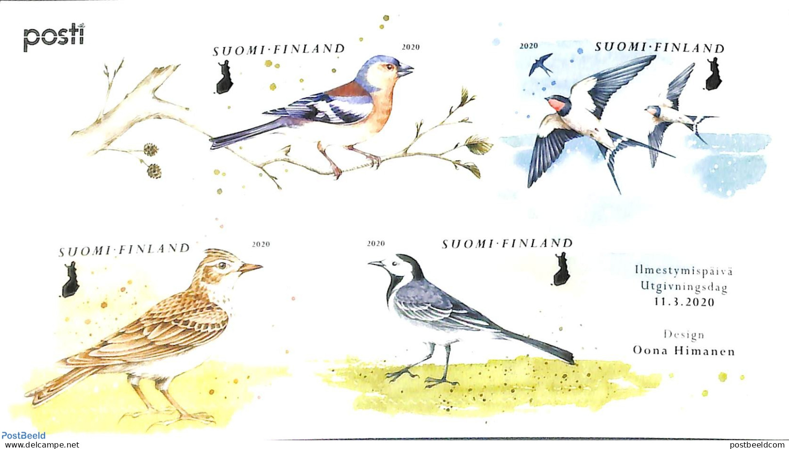 Finland 2020 Birds 4v M/s S-a, Mint NH, Nature - Birds - Neufs