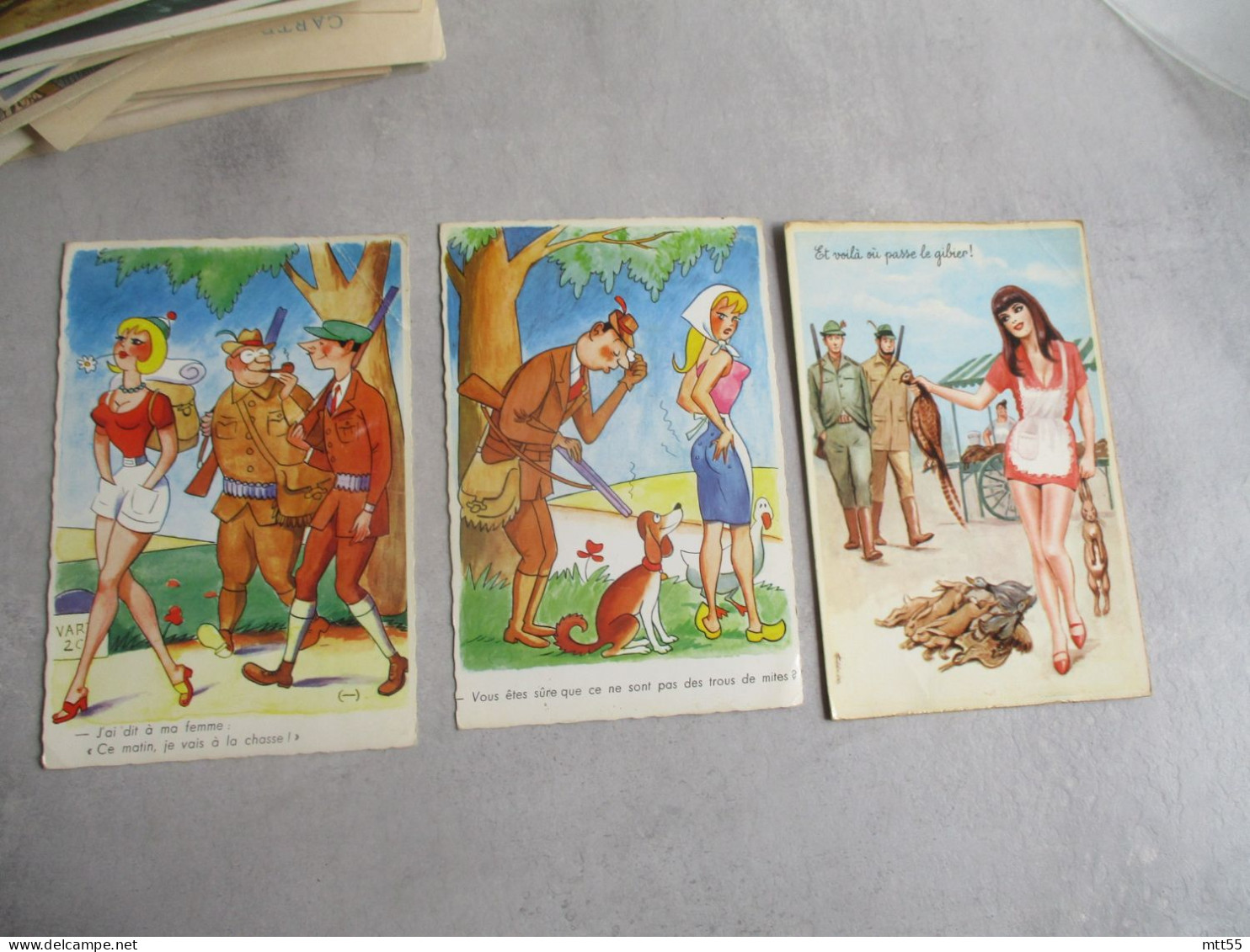 LOT DE 14 CARTE ILLUSTRATEUR THEME CHASSE PECHE HUMOUR GRIVOIS - Pêche