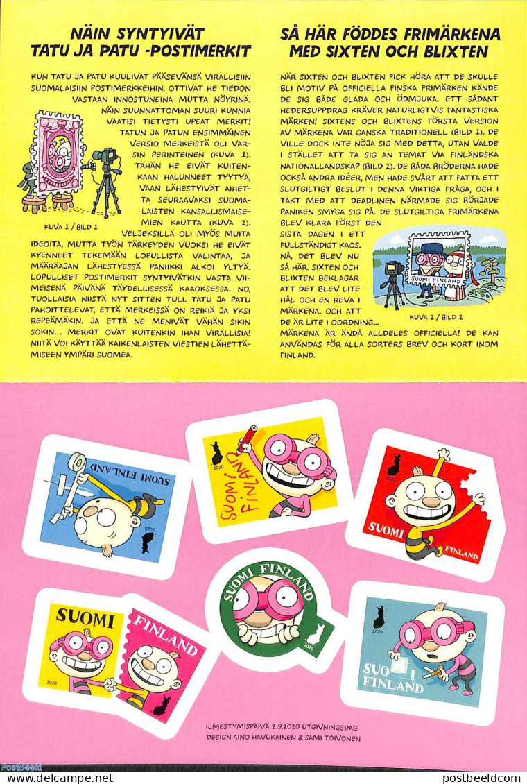 Finland 2020 Tatu & Patu 6v S-a In Booklet, Mint NH, Stamp Booklets - Art - Comics (except Disney) - Neufs