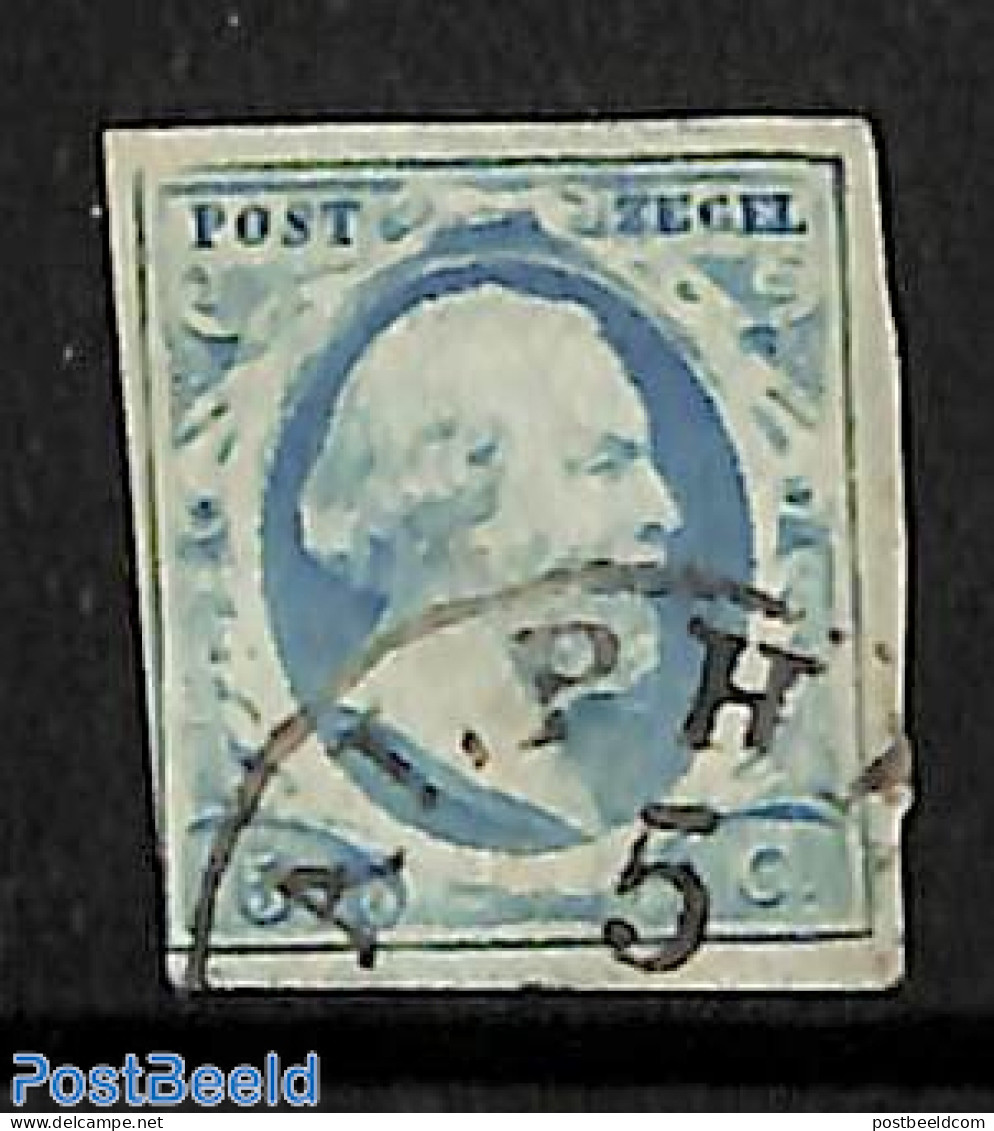 Netherlands 1852 5c, Used, ALPEN-A, Used Stamps - Used Stamps