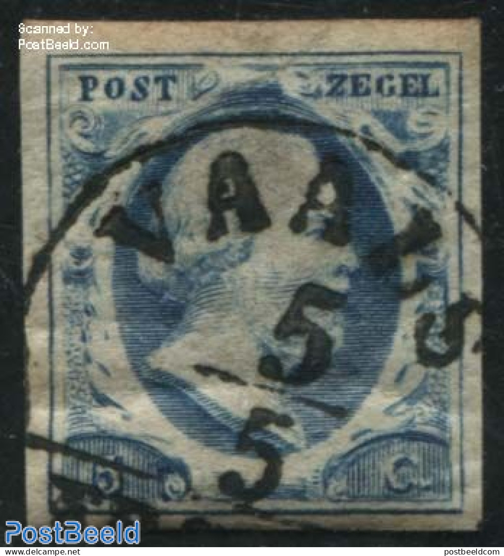Netherlands 1852 5c, Used, VAALS-A, Used Stamps - Gebruikt