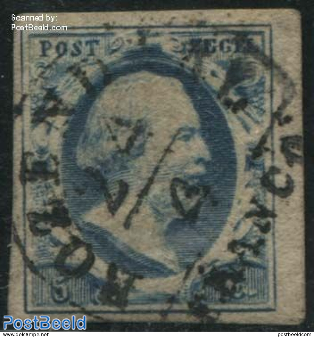 Netherlands 1852 5c, Used, ROZENDAAL-A, Used Stamps - Oblitérés