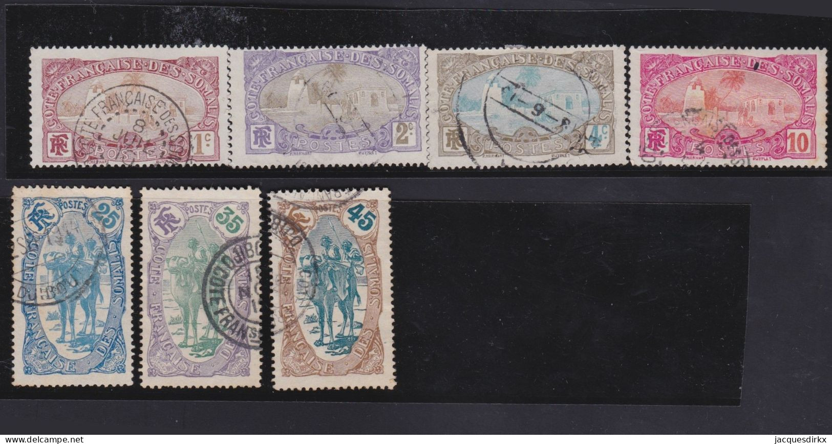 Côte De Somalis .  Y&T   .     7 Timbres    .   O    .     Oblitéré - Used Stamps