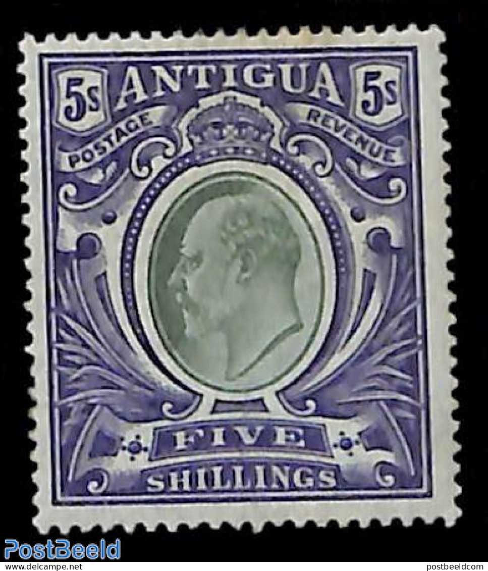 Antigua & Barbuda 1903 5sh, Stamp Out Of Set, Unused (hinged) - Antigua And Barbuda (1981-...)