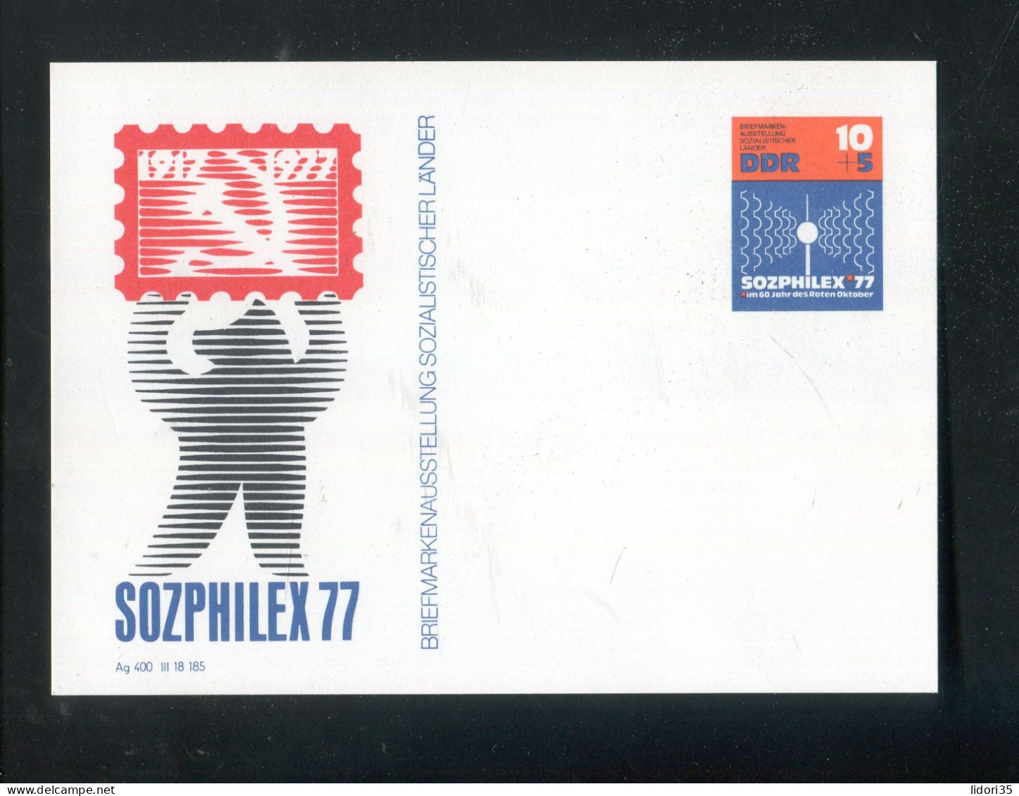 "DDR" 1977, Sonderpostkarte Mi. P 92 "SOZPHILEX" ** (L1048) - Postcards - Mint
