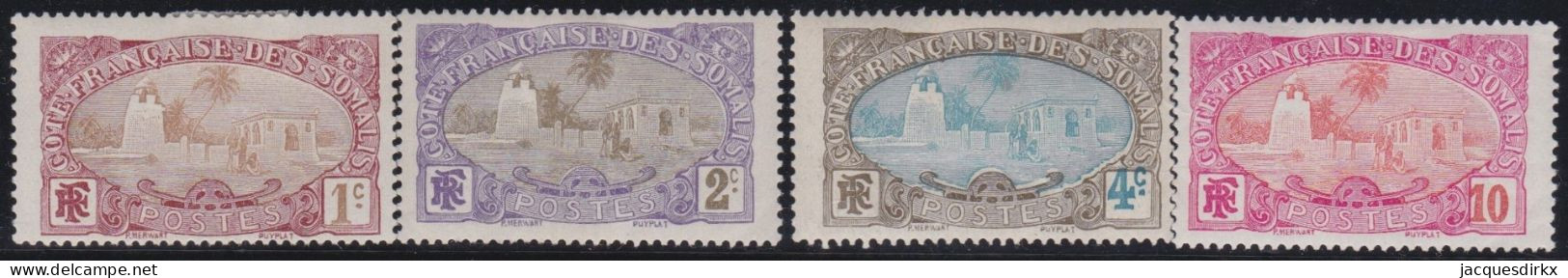 Côte De Somalis .  Y&T   .     4 Timbres   .   *    .    Neuf Avec Gomme - Unused Stamps